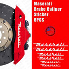 For Maserati Sport Car Wheels Brake Caliper Sticker Decal Logo Decoration White