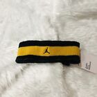 Brand New Nike Air Jordan Terry Headband Men’s Yellow/Black One Size Fits Most