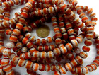 Rare Mixed Orange  Chevron Trade Beads African Style  ( READ )  Bin 88 #1