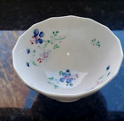 British Soft Paste Sprig Porcelain Small Bowl Blue Cornflower Pink Greens