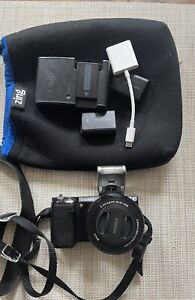 Sony Nex-5N Camera, 16-50mm Power Zoom Lens, Flash, Bag  3 batteries: Used