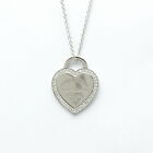 Tiffany & Co. Return to Heart Diamond Pendant Necklace K18 White Gold 40.5cm
