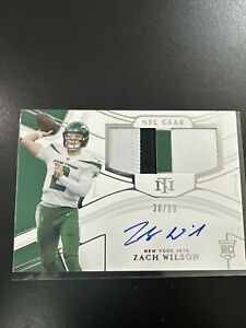 New ListingMINT RPA #/99 ROOKIR AUTO PATCH 2021 National Treasures NFL Gear Zach Wilson SP