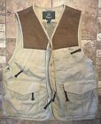 Orvis Mens Medium Fishing Vest Full Zip Multiple Pockets and Zippers Classic Tan