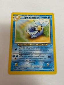 Light Vaporeon 52/105 Pokemon Neo Destiny Uncommon Non Holo NM/MINT 2002 box-S2