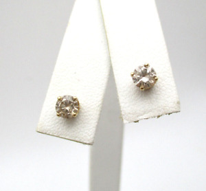 14K Yellow Gold 1/2 CTW Diamond Stud Earrings [E180]