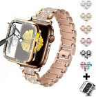 Bling iWatch Band Strap Diamond Case For Apple Watch Series 9 8 7 6 5 4 3 2 49mm
