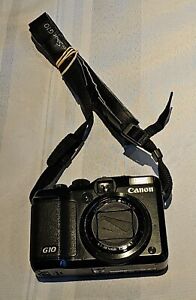 For parts OR repair Canon PowerShot G10 14.7MP Digital Camera - Black free ship
