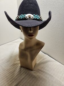 Summit Hat Black Felt Cowboy Hat 7 3/8