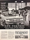 New Listing1961 Pontiac Tempest Power Steering Rainy Parking Lot Vintage Print Ad