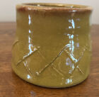New ListingStudio Art Pottery Dish Artisan Signed Cathy Bowl Mustard Glaze Handmade