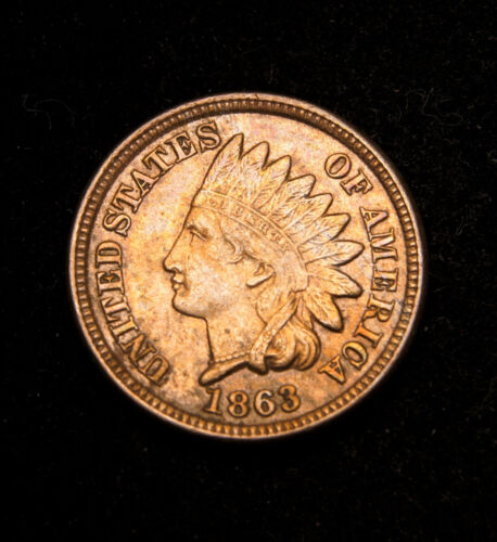 1863 Indian Head Cent UNC+