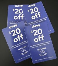 CHEWY $20 Off X 4 First Order of $49 Coupon Card Food Pharmacy Supplies 6/30/24
