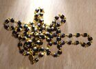 gold necklace women 22k black bead India necklace - 24 inch