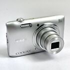 Nikon COOLPIX S3600 20.1MP Compact Digital Camera Silver No Battery TESTED WORKS