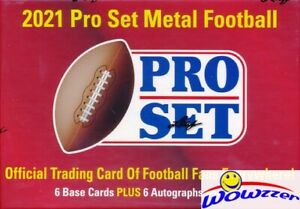2021 PRO SET METAL Football Factory Sealed HOBBY Box-6 AUTO ROOKIES!