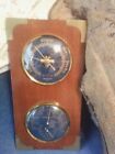 Hygrometer, Barometer, Thermometer Wood With Brass corners Made In France