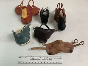 Lot Of 6 Toy Horses Saddles Sold AS-IS Only No Returns