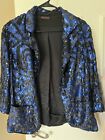 Beautiful Sequined Jacket Blue/black. Size L. Has Slight Stretch