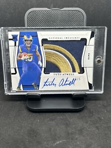 Tutu Atwell 2021 National Treasures Football RPA RC Auto Patch /5 Rams #RMS-TA