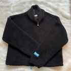 Levi’s Women’s Black Sherpa Fleece Mock Neck Pullover Jacket Size Medium