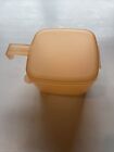 Tupperware Forget Me Not Cheese Keeper Square Papaya New!