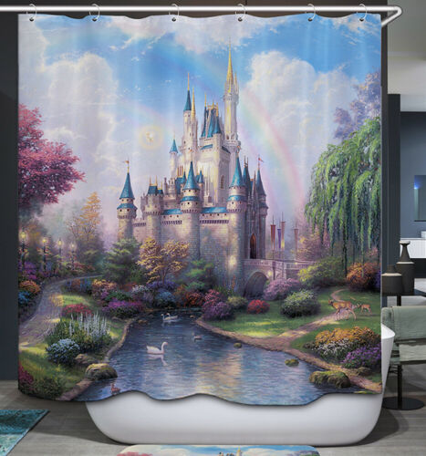 Fairy Tale Castle Shower Curtain Magical Scenic Fantasy
