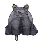 Fly Fishing Mesh Vest Backpack Adjustable Mutil-Pocket Outdoor Universal Size