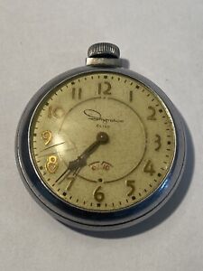 Antique Ingraham Sentinel Click Secometer Mechanical Pocket Watch USA