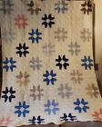 Cute Homemade Vintage Feed Sack(?) Flower Quilt - 60