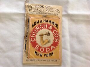 1900 Arm & Hammer Book Of Valuable Receipts Booklet