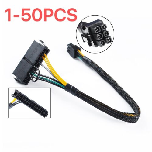 Lot 24Pin to 6 Pin ATX Power Cable Adapter For DELL Optiplex 3050 3060 3080 7050