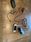 Sony PSP 2001 Slim Handheld System - Silver(USED) With Games, Cord And A Case