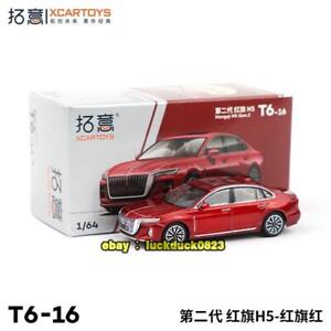 1/64 Xcartoys T6-16 HongQi H5 Red Diecast Model Car Alloy Vehicle Toy Gift Metal