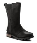 Sorel Women’s Emelie Leather Waterproof Pull On Mid-Calf Boots Black Size 9.5