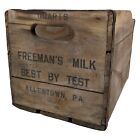 Vintage Freeman's Milk Wood Box Allentown Pa Bottle Crate LHV 1947 Antique