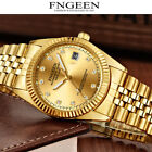 Waterproof Gold Men's Watch Classic Stainless Steel Quartz Analog Business Gifts