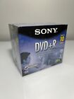 Sony DVD + R 10 Pack Discs With Cases 120 min 4.7 GB Blank - NEW SEALED