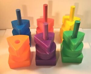Fisher Price Plastic Stacking Sorting Preschool Toddler Creative Blocks Toy