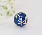 Authentic Pandora Wintry Delight Snowflake Christmas Charm with Pandora Pouch