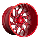 1 New 24X12 6X139.7 -44 Fuel 1PC D742 Runner Candy Red Milled Wheel/Rim