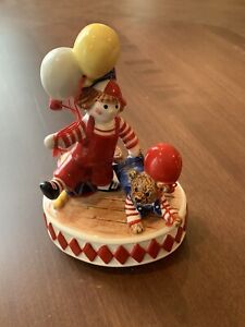 New ListingVintage Schmid Porcelain Music Box. Boy, Bear, and Balloons. Great Condition!