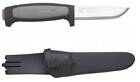 Mora Robust Fixed Blade Knife Black Gray Handle High Carbon Steel Plain 12249