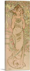 ARTCANVAS La Femme Animee en Fleur Panoramic Canvas Art Print by Alphonse Mucha
