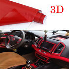 Durable DIY 3D Red Carbon Fiber Car Interior Panel Protector Sticker Accessories (For: Porsche Macan)