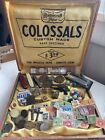 New ListingVintage Junk Drawer Lot 1cent Stamps Knives Marbles Cigar/Pipe Box & More