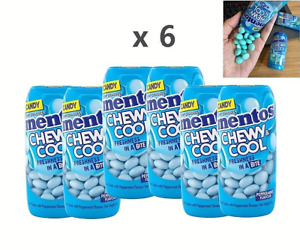 6 x Mentos Candy Gummy Peppermint Flavor Chewy Cool Freshness Breath Sweet 36g