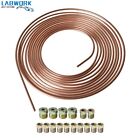 Copper-Coated Brake Line Tubing Kit 3/16 OD 25 Foot Coil Roll all Size Fittings