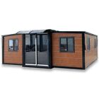 Tiny Home Expandable Prefab Mobile House 19ft x 20ft Oak/Black