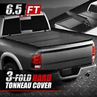 For 09-24 Dodge Ram 1500 2500 3500 6.5Ft Bed Hard Solid Tri-Fold Tonneau Cover (For: Dodge Ram 2500)